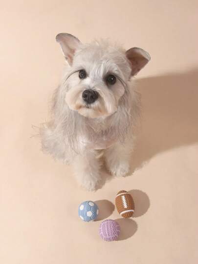 nicovaer لعبة حيوان أليف بشكل كرة الطائرة/كرة القدم/كرة الرجبي المصنوعة من مادة اللاتكس، مع تأثير صوتي، مناسبة للكلاب والقطط للتخفيف من الملل واللعب في الحياة اليومية. يتوفر اختيار النمط عن طريق الرمز المقابل