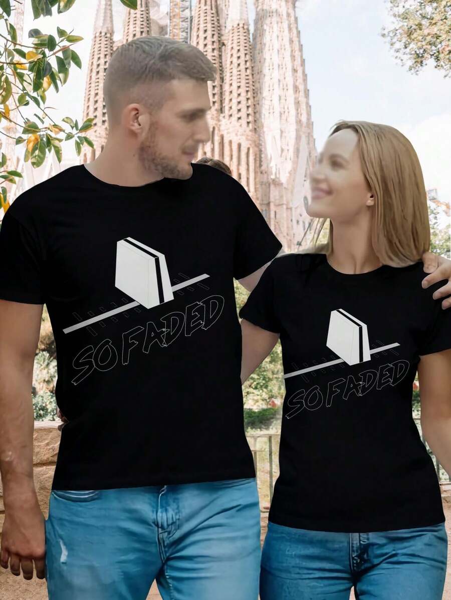 So Faded Ladies' T-Shirts Trendy Vintage Soft Comfortable Tees - Black - View 1