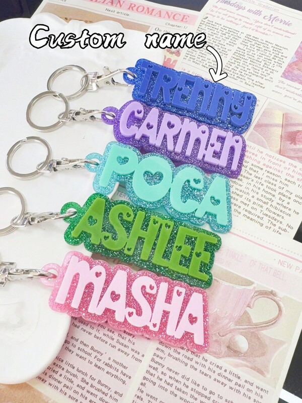 1 pç etiqueta de identificação para mochila, chaveiro de acrílico, etiqueta de identificação de acrílico personalizada, chaveiro com nome, chaveiro de acrílico personalizado, chaveiro com nome personalizado, chaveiro de acrílico, etiqueta para bolsa de fraldas, etiqueta para lancheira, etiqueta infantil, durável, gravado, inoxidável, colorido, fofo, adorável, engraçado, kawaii, Y2K, elegante, unissex, casual, personalizado, único, personalizado, presentes ideais para ele, presentes ideais para ela, para ela, para o namorado, para a namorada, para a família, para os amigos