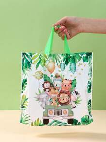 25/50 Peças Sacolas de Presente com Animais da Selva, Suprimentos para Festa com Tema de Animais Selvagens e Zoológico, Bolsas para Festa de Aniversário, Embalagem de Presente para Festa de Casamento, Sacola de Festa, Perfeito para Aniversários, Casamentos, Chás de Bebê, Revelação de Sexo, Festas de Feriados