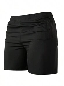 Men's 3-Piece Quick-Drying Sports Shorts With Zipper Pocket And Elastic Waistband For Casual Wear, Beach, Summer Outing, Running And Fitness Exercises, Summer Casual And Comfortable Shorts