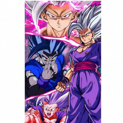 Toalla Microfibra 140 X 75 Cm  Anime Dragon Ball Gok Veget Gohan