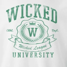 Social Collective Wicked University Unisex Graphic Cotton Pullover Sweatshirt - White - View 2