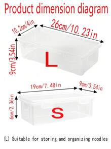 Set de 3 piezas/1 pieza de recipientes rectangulares transparentes modernos para almacenamiento de alimentos con tapa, contenedores de plástico de gran capacidad adecuados para guardar frutas, verduras, carne, organización de cocina - transparente - Ver 3