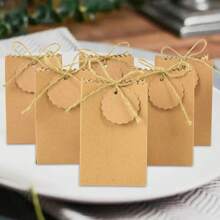 10/20/30pcs Kraft Paper Candy Bags With Tags Wedding Favors Gifts Packaging Bag Boxes For Kids Birthday Baby Shower Party Decor