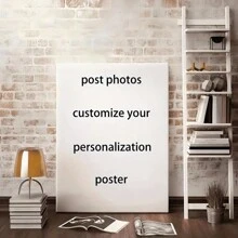 1 pieza Imprimir foto personalizada en lienzo, efecto de arte de tela de dibujos animados de anime personalizados, sube tu foto familiar, retrato familiar, recuerdos de pareja y mascotas, impresión de fotos de regalo de cumpleaños, foto de boda de mascotas