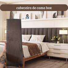 Headboard For Double Bed 60x20 Upholstered Modular Kit 7 Pieces Double-Sided Fixation - Óxido marrón - Ver 1