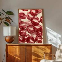 1pc, Hot Red Lips Wall Art, Vibrant And Fashionable Sexy Red Lip Print Decor Room, College Style Aesthetic, Vintage Poster Canvas Print, Minimalism Canvas Painting, Suitable For Home Decoration, Bar Cart, Cafe, Patio, Club, Music Room, Birthday Gift, Living Room, Bedroom, Living Room, Home Office, Kitchen, Bathroom Decoration, The Perfect Gift For Your Friends, Wall Decoration Gift 20*28 Inch, Unframed
