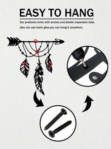 1pc Simple And Elegant Metal Wall Decor - Feather Metal Wall Art Design, Office, And Cafe Decor  Ideal Gift For Holidays, Birthdays, And Antique Collectors, Christmas Home Decor, Perfect For Room Decor