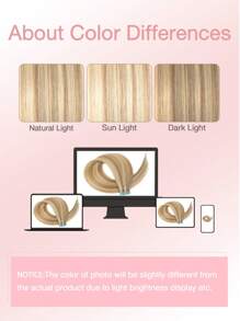 10pcs Mini Tape-In Human Hair Extensions Straight Natural Look Thin Hair Water Proof Skin Weft Tape In Hair Extensions 3x0.8cm Salon Quality Daily Volume Boost For Women Easy Application, Perfect For All Hair Types For Halloween And Christmas Parties Dinners Daily Life Travel Etc Suitable For Beginners - S18/613 - 查看 7