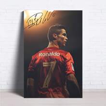 Christiano Inspired Canvas Wall Art -Football Star Prints, 1 PC Keyword Wooden Framed Canvas Painting - Thickness 2. 25cm/0. 9inch, Home Gift Decoration Room Decoration Aesthetic Wall Decoration Art Perfect Gift Autumn And Winter Wall Decoration Living Room Decoration Bedroom Decoration Kitchen Decoration Entry Decoration Bathroom Decoration Direct Wall Painting High Quality Wall Painting Poster