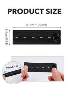 1个/5个牛仔裤纽扣延长器，包含黑色孕妇裤纽扣延长器，适用于男女牛仔裤、裙子、连衣裙、裤子