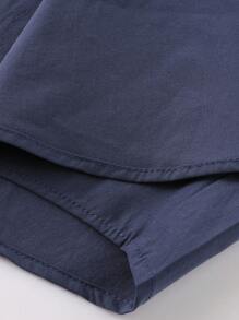 LEDUNTINO [Spring/Summer] Men's Fashion Button Casual Outdoor Shirt, Solid Green, Sports, Cargo, Husband, Boyfriend Gift, Men's Long Sleeve Shirt, Multi-Pocket, Elastic, Lapel Shirt With Zipper Pocket, Spring/Fall Clothes - Blue - View 10