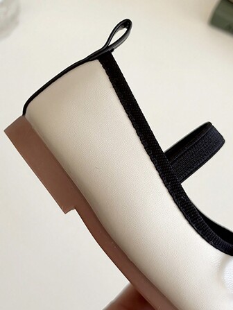 Tibanyu 1 Pair Girls Flat Mary Jane Shoes, Low-Cut Casual Fashion Flats, Comfortable Low-Top Hook And Loop Design, Indoor Outdoor Lightweight Flat Shoes, Suitable For Spring Autumn Activities, Events And Parties