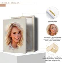 1 pieza Imprimir foto personalizada en lienzo, efecto de arte de tela de dibujos animados de anime personalizados, sube tu foto familiar, retrato familiar, recuerdos de pareja y mascotas, impresión de fotos de regalo de cumpleaños, foto de boda de mascotas