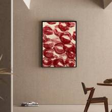1pc, Hot Red Lips Wall Art, Vibrant And Fashionable Sexy Red Lip Print Decor Room, College Style Aesthetic, Vintage Poster Canvas Print, Minimalism Canvas Painting, Suitable For Home Decoration, Bar Cart, Cafe, Patio, Club, Music Room, Birthday Gift, Living Room, Bedroom, Living Room, Home Office, Kitchen, Bathroom Decoration, The Perfect Gift For Your Friends, Wall Decoration Gift 20*28 Inch, Unframed