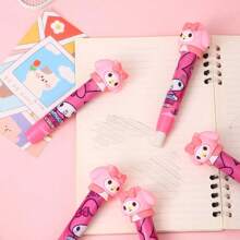 Sanrio 1 pieza Sacapuntas de goma de personaje lindo Hello Kitty de Sanrio - ABS, para uso en oficina/escuela, sin suciedad ni fragancia, goma de borrar rosa con diseño de Kitty