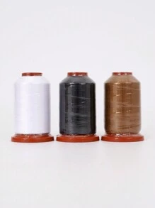 Set de 3 piezas de hilo de coser de poliéster premium: colores regulares mixtos para coser en casa, para máquina y costura a mano (1100 yardas cada uno)