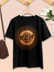 RZA Vintage T-Shirts for Women Retro Hip Hop Tees Classic Rap Shirts Grunge Style - Negro - Ver 2