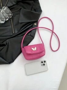 1pc Mini Crossbody Bag, Small Square Bag, Leather Butterfly And Square Crossbody Bag, Lipstick Bag, Suitable For Teenagers, Outing, Travel, Daily Matching, Suitable For Shopping And Daily Use. - Multicolor - View 9
