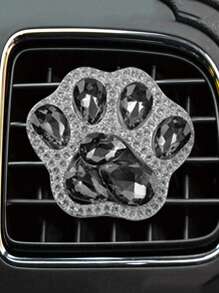 1pc Car Air Vent Aromatherapy Rhinestone Cat Paw Cute Air Vent Aromatherapy Giftable Cute Rhinestone Fresh Air Car Aromatherapy - A - 查看 8