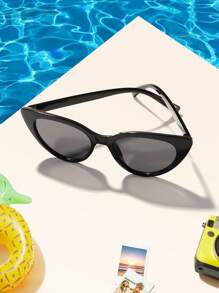 1 pieza Gafas de moda con montura de ojo de gato de acrílico estilo retro para adolescentes de 12 a 16 años, para salidas, uso diario y regalos para vacaciones