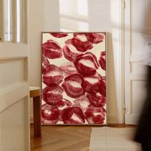 1pc, Hot Red Lips Wall Art, Vibrant And Fashionable Sexy Red Lip Print Decor Room, College Style Aesthetic, Vintage Poster Canvas Print, Minimalism Canvas Painting, Suitable For Home Decoration, Bar Cart, Cafe, Patio, Club, Music Room, Birthday Gift, Living Room, Bedroom, Living Room, Home Office, Kitchen, Bathroom Decoration, The Perfect Gift For Your Friends, Wall Decoration Gift 20*28 Inch, Unframed