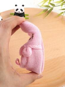 1 paire de chaussures plates élastiques pour bébés avec design de souris de dessin animé, convient pour les tout-petits de 0 à 1 an, adapté au printemps, à l'automne, à l'hiver et à l'été