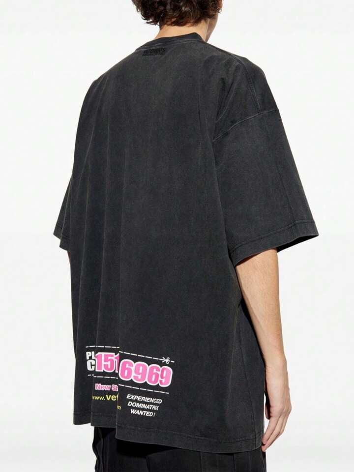 VETEMENTS♡ Dominatrix Hotline ジャージ フーディ Vetements - Unisex Dominatrix Hotline Oversized T-Shirt