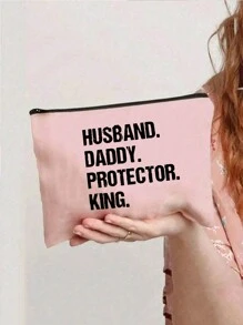 1pc Print Storage Bag, Cosmetic Bag Wash Bag Zipper Versatile Storage Bag, Makeup Bag, Wallet, Toiletries Storage Bag, Party Toiletries Bag, Zipper Mobile Phone Wallet, Pencil Bag, Valentine's Day Gift, For Lipstick, Brush, Skincare, Mobile Phone, Coin, Small Items, For Home, Gift, Vacation, Gift For Couple, Boyfriend, Father Travel School Supplies Travel Essentials Make Up Bag Holiday Essentials Makeup Bags Makeup Pouch Makeup Organizer Holiday Winter Leopard Print Sausage Dog Women Gifts For Women - Multicolor - View 2