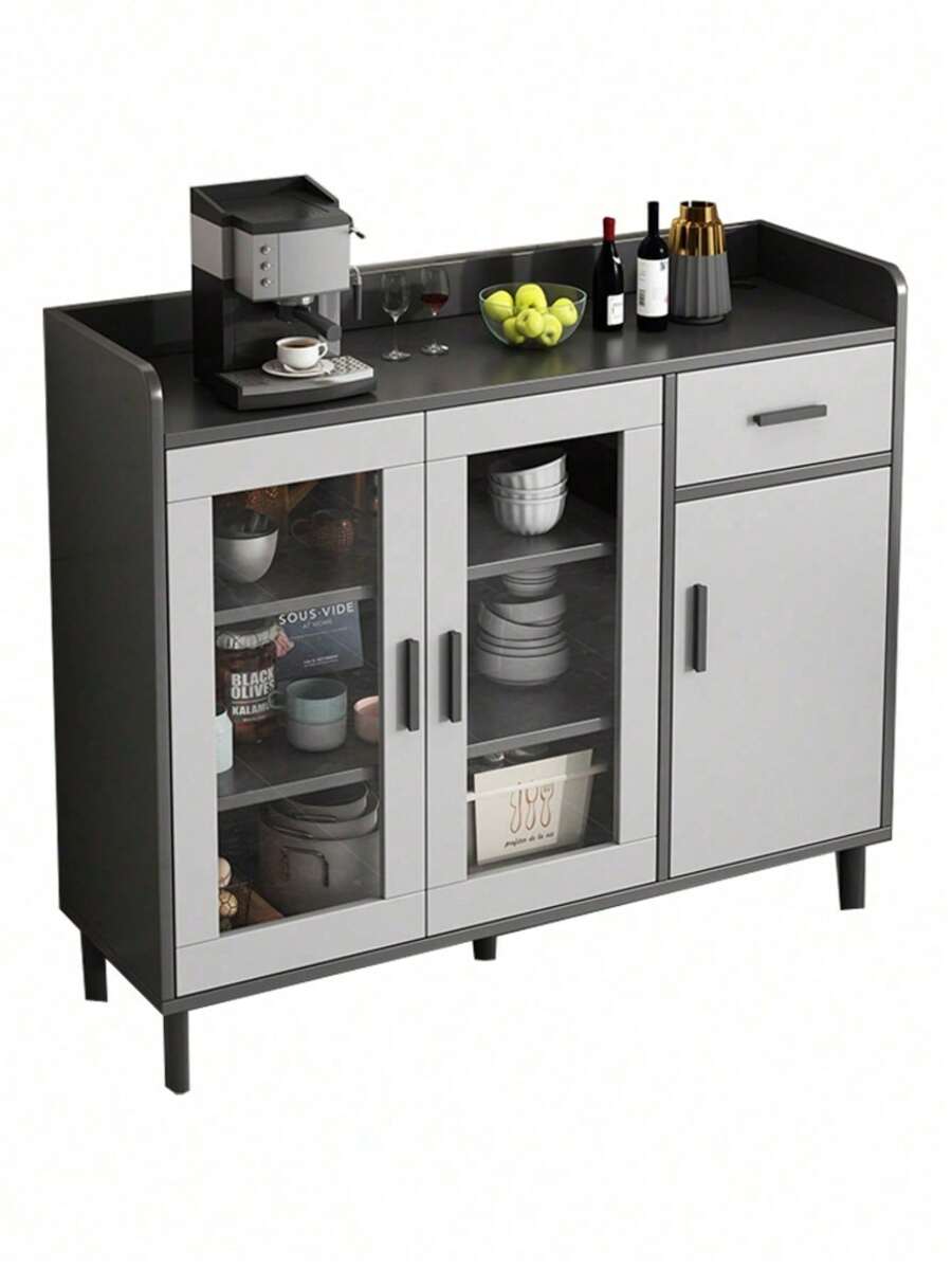 Muebles Archiveros Madera Lockers Tamano Oficio Gris 100cm - Gris - Ver 1