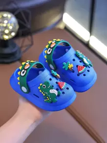 Zoccoli in PVC con design di dinosauro, unisex, per neonati e bambini, comodi e impermeabili, perfetti per bambini da 0 a 5 anni