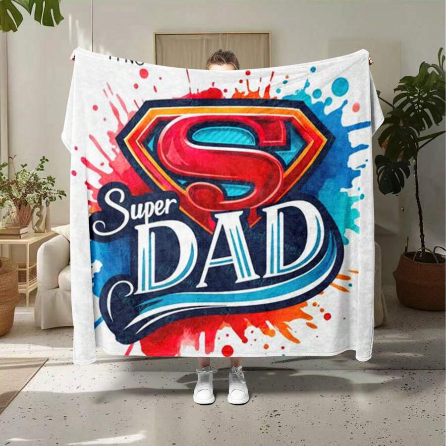 SuperDAD Flannel Throw Blanket - Soft, Warm & Perfect For Father's Day, Ideal For Home Or Travel, A Gift He'll Love Year-Round - Multicolor - View 1