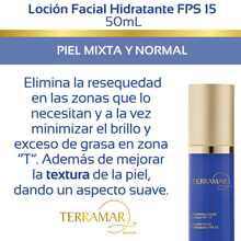 Loción Facial Hidratante Fps 15 50ml Terramar Activskin - Azul - Ver 3