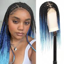 Full Lace Box Braided Wigs For Women 24 Inches Knotless Cornrow Braids Lace Frontal Wig Synthetic Braided Wig Daily Used