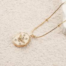 1 pieza Colgante de ángel retro con caja de álbum de fotos, marco de fotos familiar, marco de fotos de mascota - Dorado - Ver 2