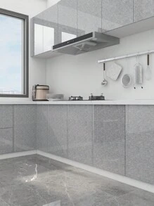 1 片防水、防油、耐热铝箔厨房墙纸/贴纸，可拆卸自粘式橱柜衬垫，适用于灶台翻新，剖面图 - 彩色 - 查看 12