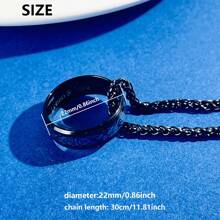 Personalized Stainless Steel Round Pendant Necklace With Intricate Design - Custom Name, Ideal Gift For Father, Boyfriend On Valentine's Day, Christmas, Father's Day