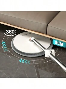Joybos 1 Set Self-Cleaning Spin Mop With Three Types Mop Heads, Spin Mop And Bucket System, Includes 3 Types Mop Heads, With 6 Cloths, Includes Round, Square & Triangular Heads. 360° Spin Mop Bucket Set And Wringer, Easy Washing, Hand-Free Wringing, Water-Saving, Household Rotating Floor Mop, Lazy Mop, Dust Removal Mop, Dry And Wet Use, For Kitchen, Bathroom,Bedrooms, Home Cleaning. - 白色 - 查看 8
