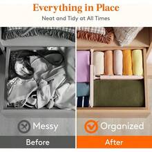 Lifewit 8 Pack Drawer Dividers 4" High,11-17" Adjustable Dresser Drawer Organizers For Clothes, Expandable Dresser Separators In Bedroom/Bathroom/Kitchen/Vanity/Office Organization And Storage, White - Pink - View 9