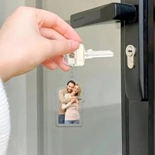 1 pièce Porte-clés photo personnalisé, porte-clés photo en acrylique pour animaux de compagnie, cadeau humoristique, cadeau mignon d'anniversaire, thème anime/dessin animé, design animal/peluche, porte-clés de fantaisie décoratif pour femme avec mousqueton, cadeau d'anniversaire ou de fête idéal