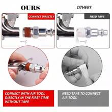 20Pcs Air Compressor Accessory Kit 25Ft Recoil Tire Hose Gun Nozzle Set 1/4" NPT