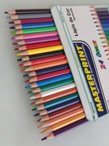 Masterprint Colored Pencil 24 Colors Hexagonal Shape Resistant Tip - - 彩色 - 查看 5