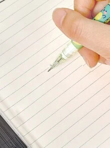 7 pezzi/1 set Matita automatica da 0,5 mm con gomma senza ricarica, stile carino, strumento di scrittura per studenti, bambini, scuola, ufficio, strumento di scrittura per insegnamento (stile casuale), stagione di ritorno a scuola, stagione di inizio scuola