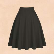 MAXI-SKIRT AND WHITE T-SHIRT - Black - View 2