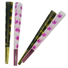 MINAMIZU 100/50 件天然预卷锥形卷烟纸 - 特大号超薄慢燃锥形烟斗，带烟嘴/烟管 - 喇叭管卷烟纸，适用于节日/情人节礼物和吸烟配件、父亲节礼物、万圣节礼物、圣诞节礼物 - 彩色 - 查看 2