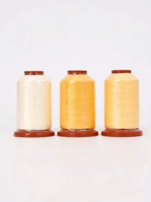 Set de 3 piezas de hilo de coser de poliéster premium: colores regulares mixtos para coser en casa, para máquina y costura a mano (1100 yardas cada uno)