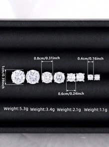 1 Paar Mode 925 Sterling Silber Kubikzirkonia Ohrringe Ohrstecker Hochzeits Jahrestags Schmuck für Frauen Weihnachtsgeschenk Edler Schmuck