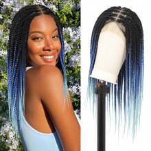 Full Lace Box Braided Wigs For Women 24 Inches Knotless Cornrow Braids Lace Frontal Wig Synthetic Braided Wig Daily Used