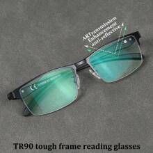 Premium Coated Lens Reading Glasses, Readers With TR90 Half Rim Frame, Lightweight Eyewear For Men And Women - White - View 3